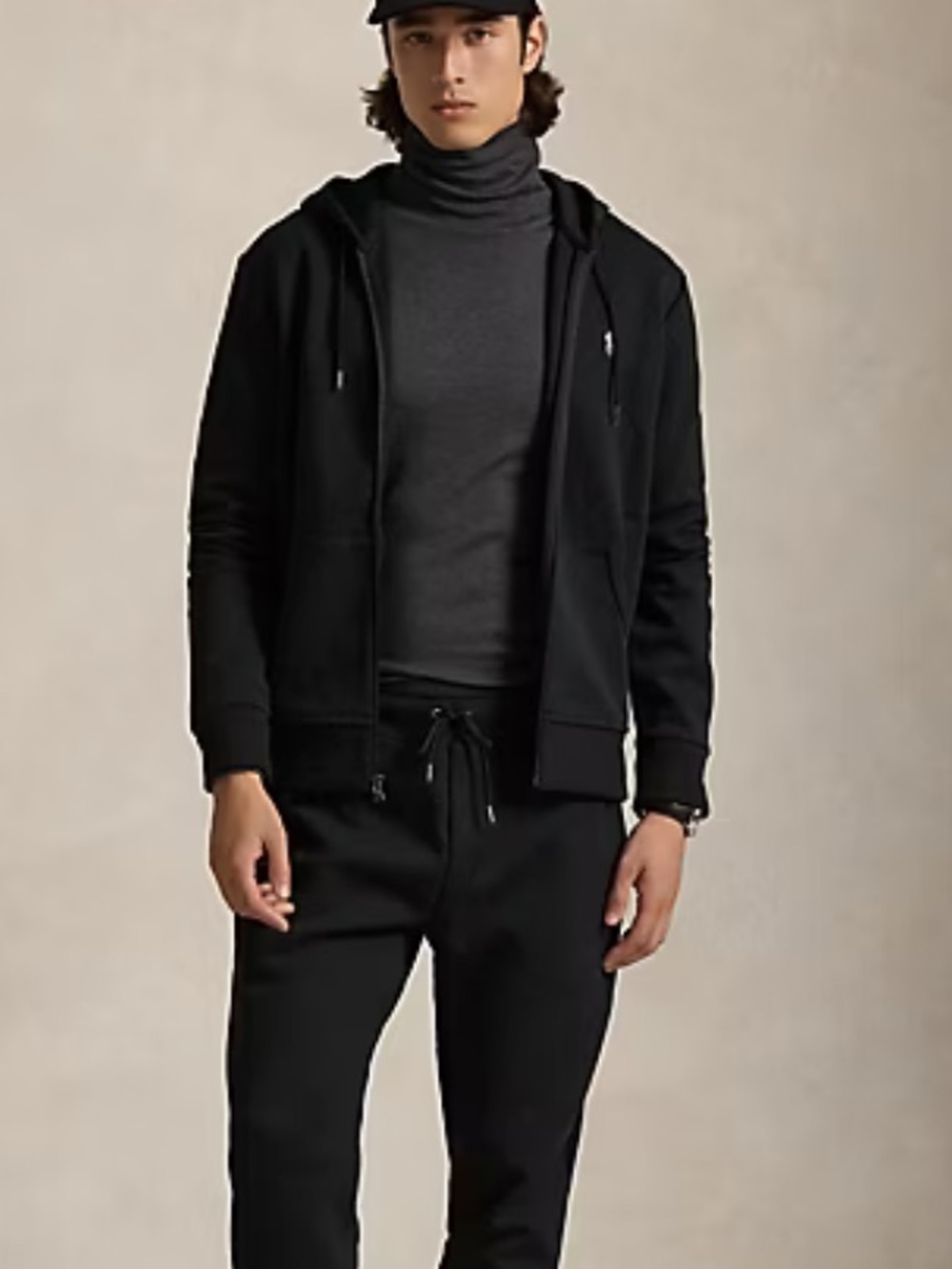 Polo Ralph Lauren Double Knit Full-Zip Hoodie black size medium - Picture 3 of 9